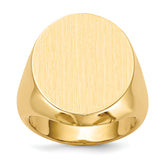 14k 18.0x20.0mm Closed Back Mens Signet Ring